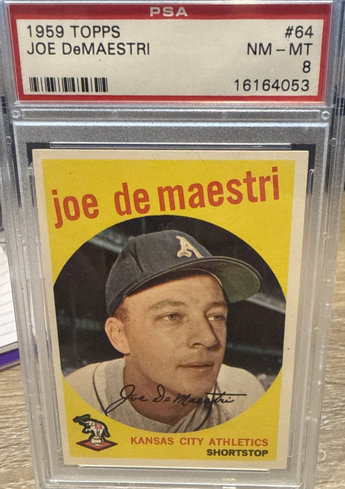 1959 Topps #64 Joe DeMaestri PSA 8 NM-MT