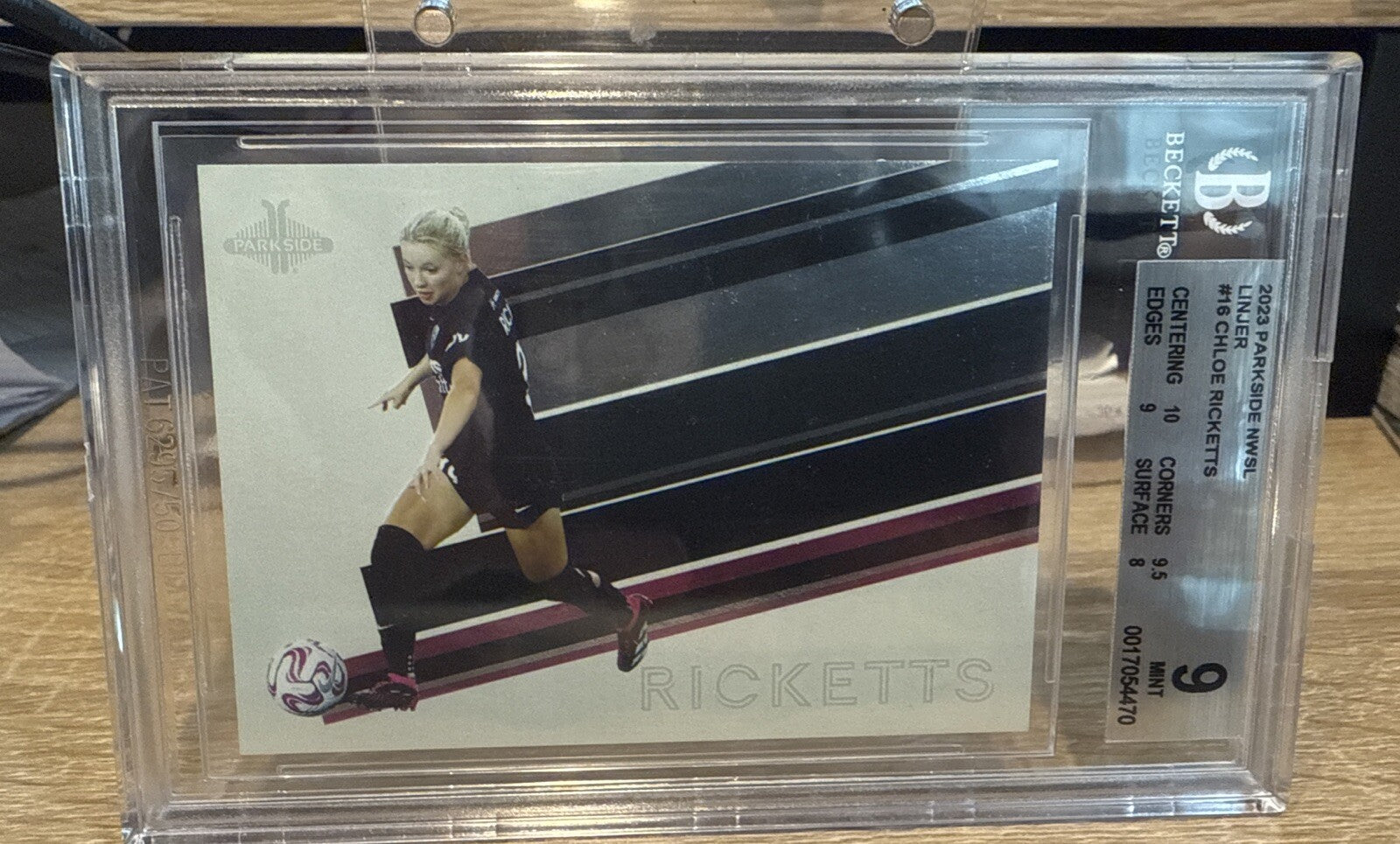 BGS 9 2023 Parkside NWSL V2 Chloe Ricketts Washington Spirit SP Linjer /100!