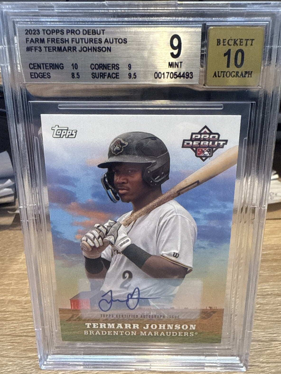 BGS 9 Auto 10 Gem - 2023 Topps Pro Debut - #FF-3 Termarr Johnson Auto /50