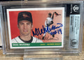 Signed 2020 Topps Archives #75 Mike Mussina Beckett BAS Slab