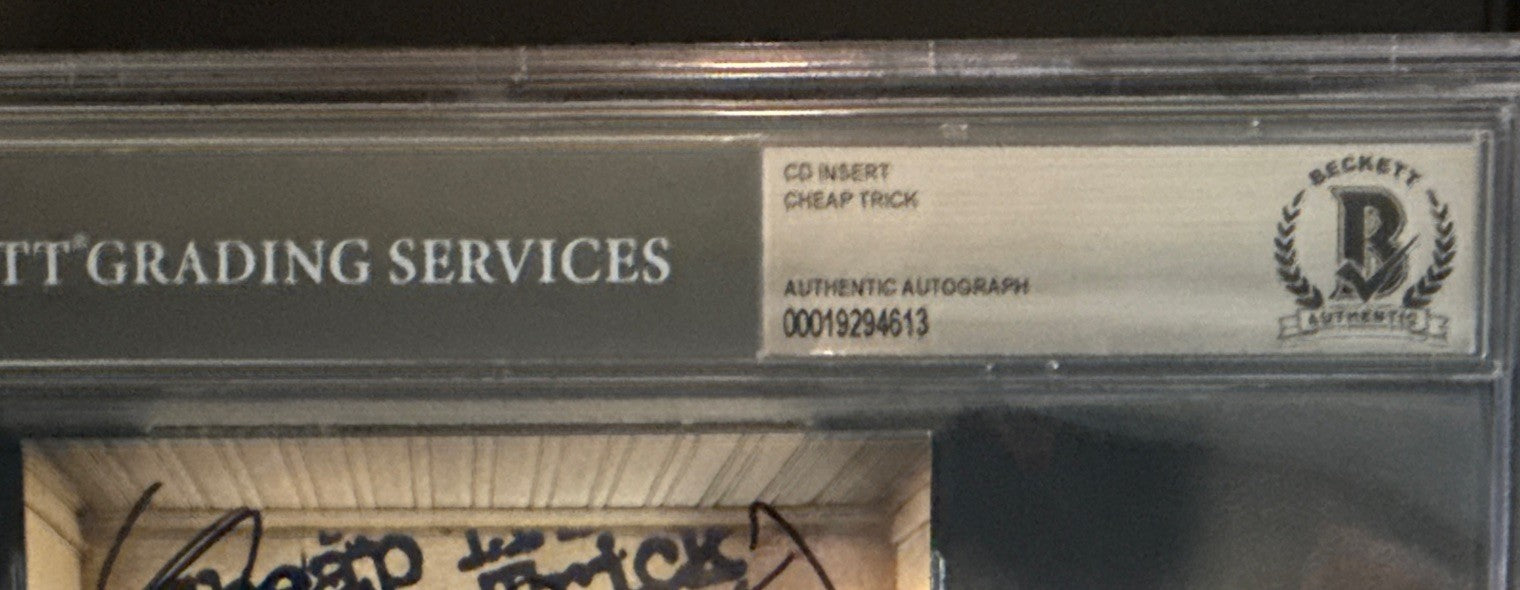 Cheap Trick - Band SIGNED CD Insert “All Washed Up” - Beckett BAS Encased Slab