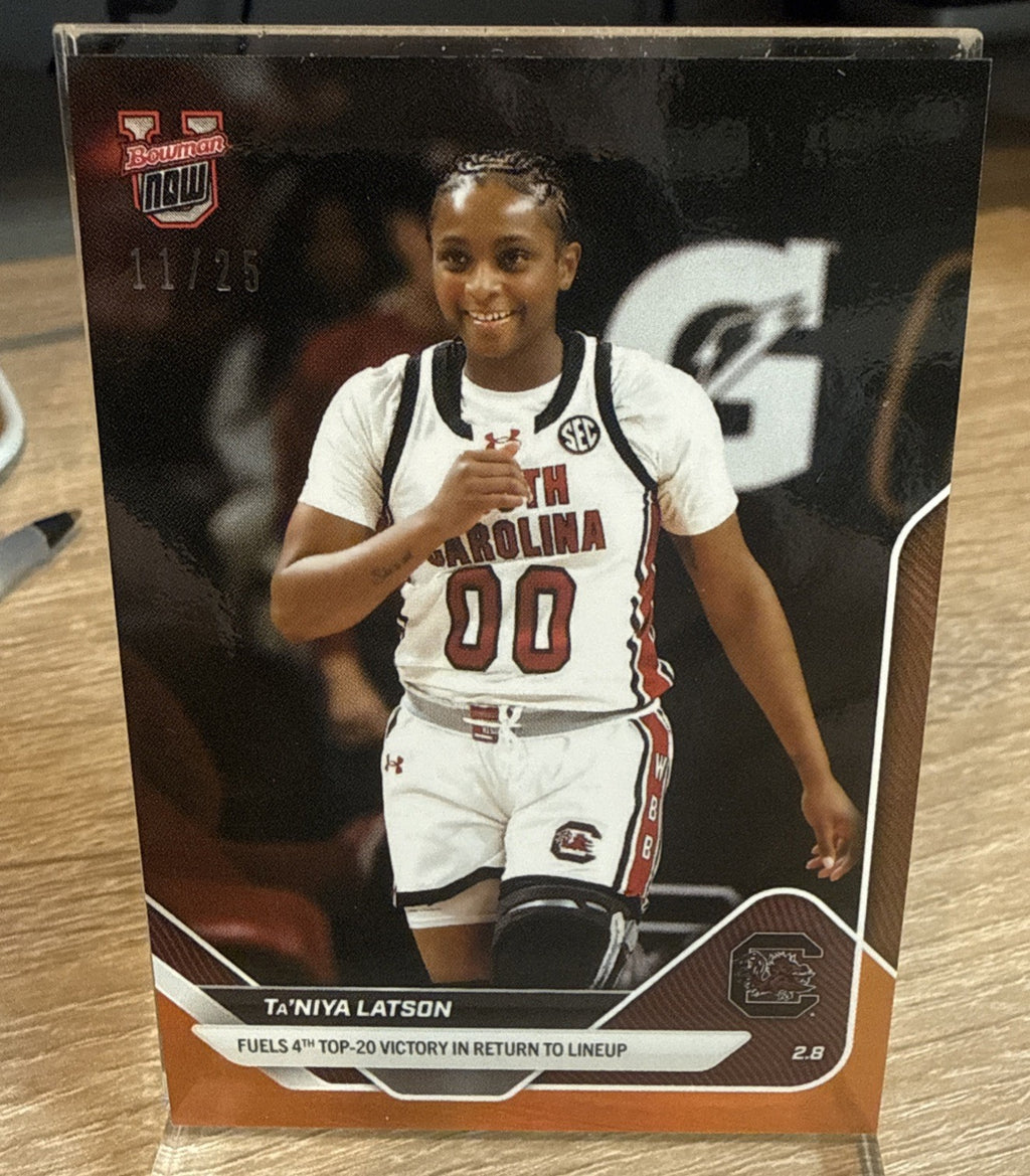 Ta’Niya Latson  ~ 2025-26 Bowman U Now #71 - Orange Foil #d /25