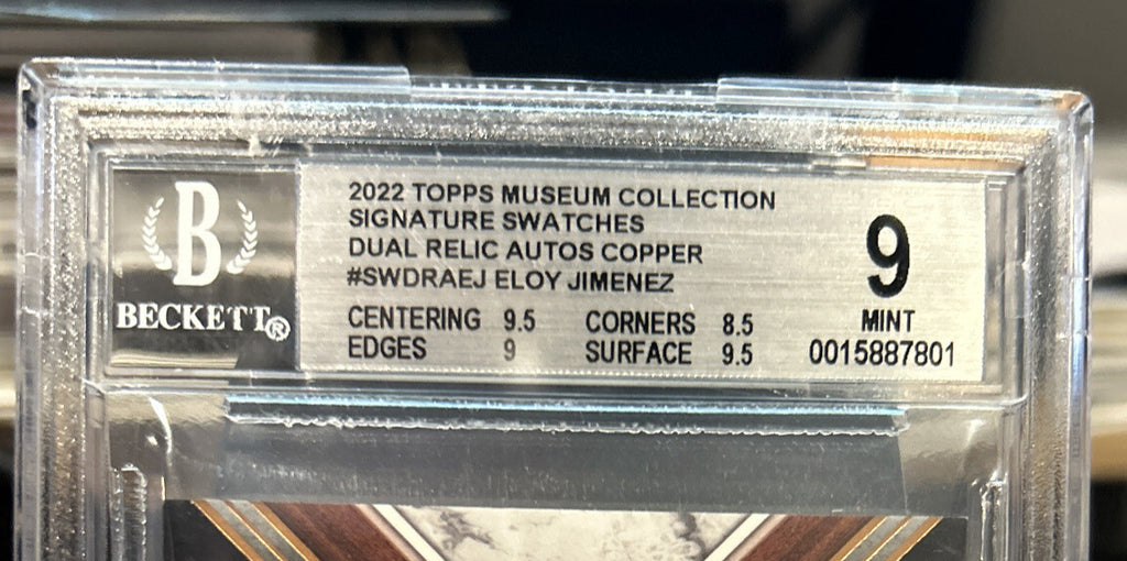 2022 Topps Museum ELOY JIMENEZ Dual Relic AUTO Autograph Copper 14/50 BGS 9 Mint
