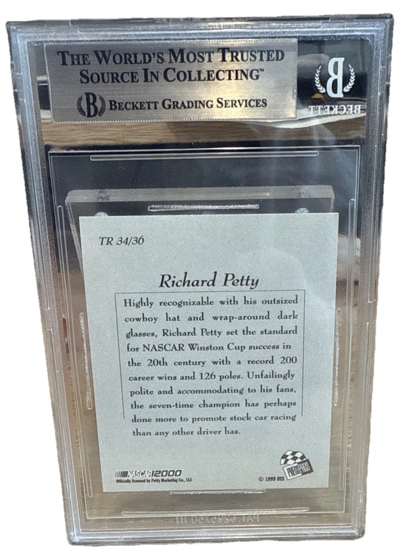 Signed Richard Petty 2000 Press Pass Techno-Retro #TR34  - Beckett BAS Slab