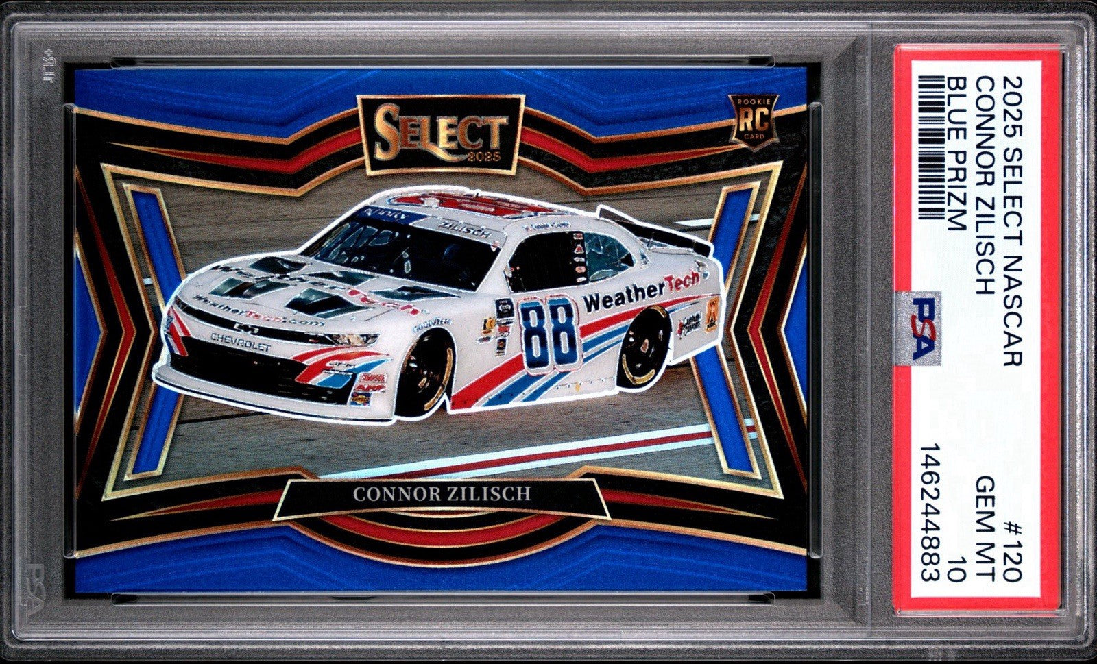 2025 Panini Select Pit Road Blue Prizm #d /175 Connor Zilisch #120 PSA 10 Gem