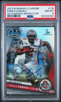 2023 Bowman Chrome U 1st - Emeka Egbuka Refractor Auto /499 - PSA 8