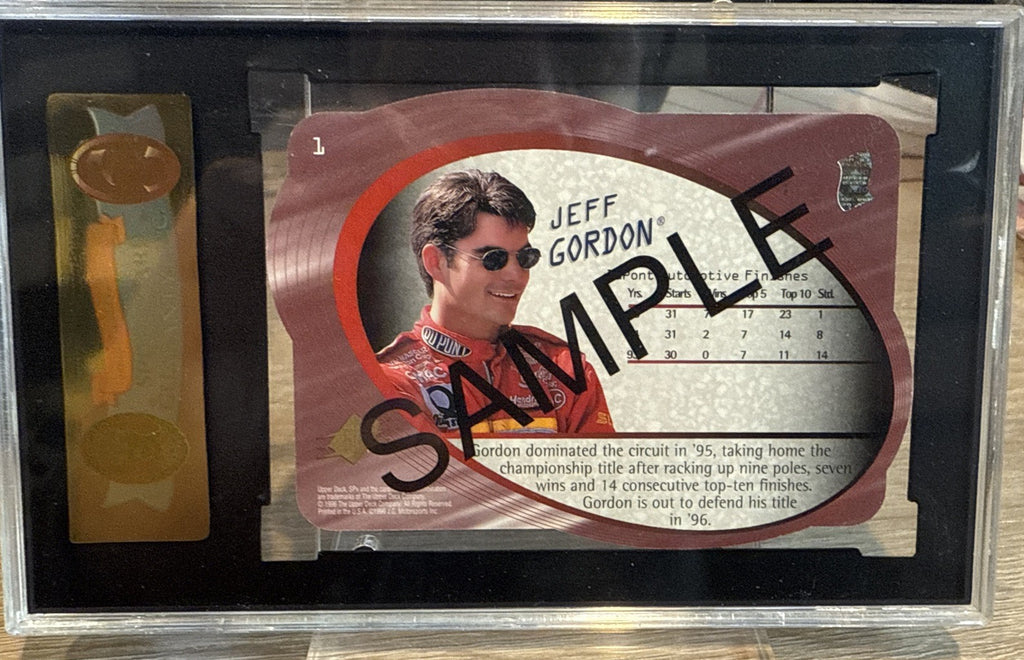 1996 SPx JEFF GORDON PROMO SAMPLE CARD #1 - SGC 96 - Mint