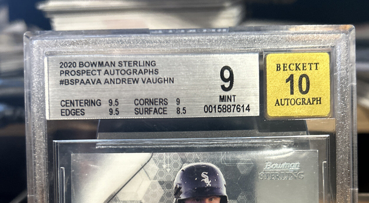 2020 Bowman Sterling Andrew Vaughn Prospect Auto BGS 9 Auto 10 CHICAGO WHITE SOX