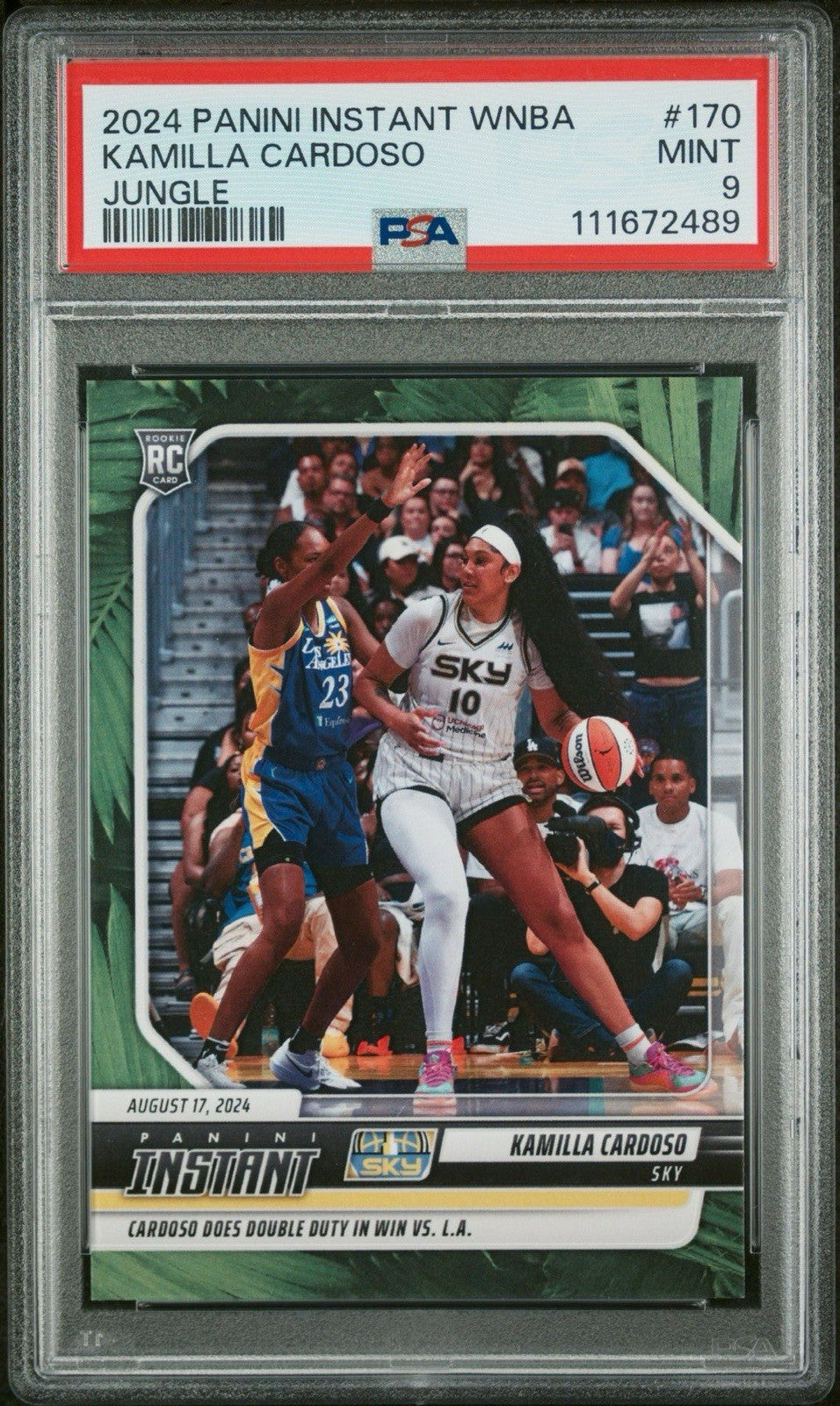 Kamilla Cardoso 2024 Panini Instant #170 Jungle /25 - PSA 9 Mint