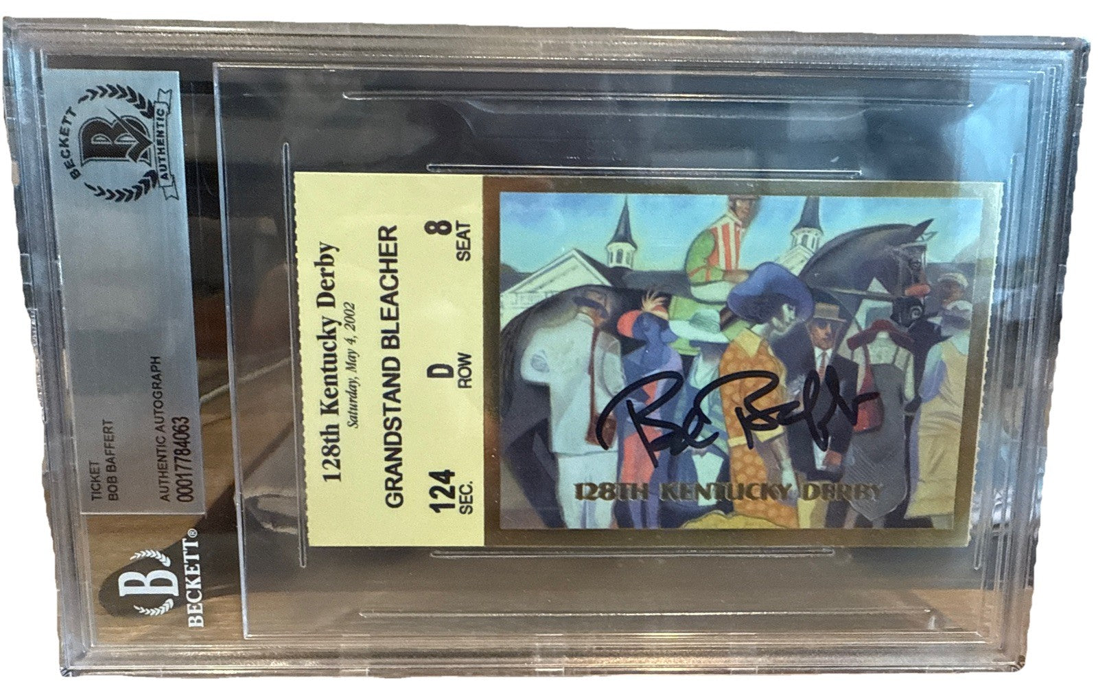 Bob Baffert SIGNED 2002 Kentucky Derby Ticket Stub Winning Trainer BAS BECKETT