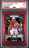 2024 Panini Prizm Draft - Rated Prospect Arch Manning #192 Red Prizm /299 PSA 9