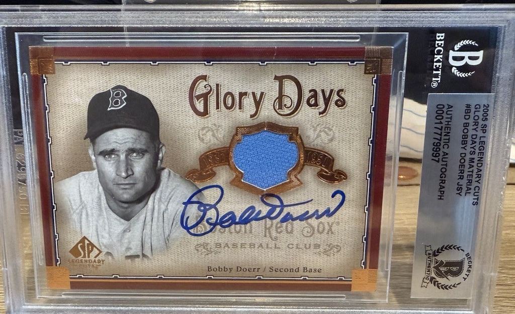 Bobby Doerr Signed 2005 Upper Deck SP Legendary Cuts #BD - Beckett BAS Slab