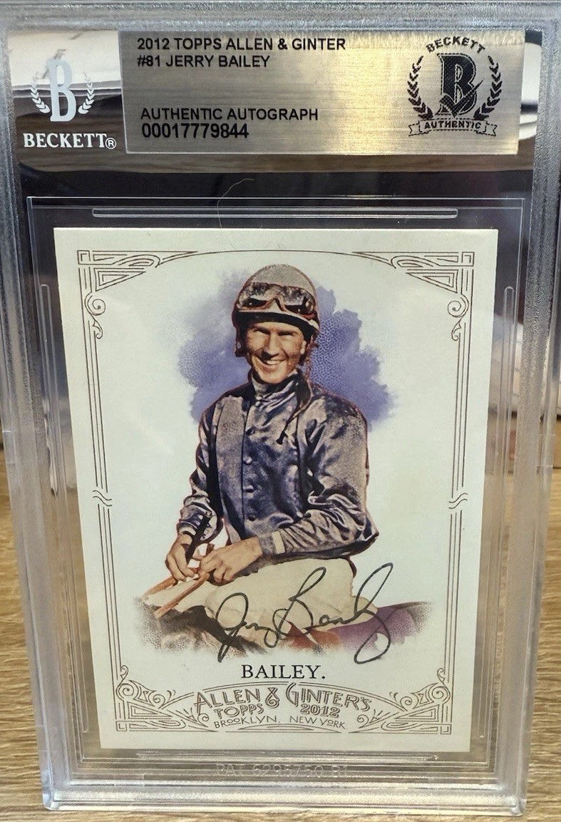 Jerry Bailey SIGNED 2012 Topps Allen & Ginter #81 - BAS BECKETT Slab