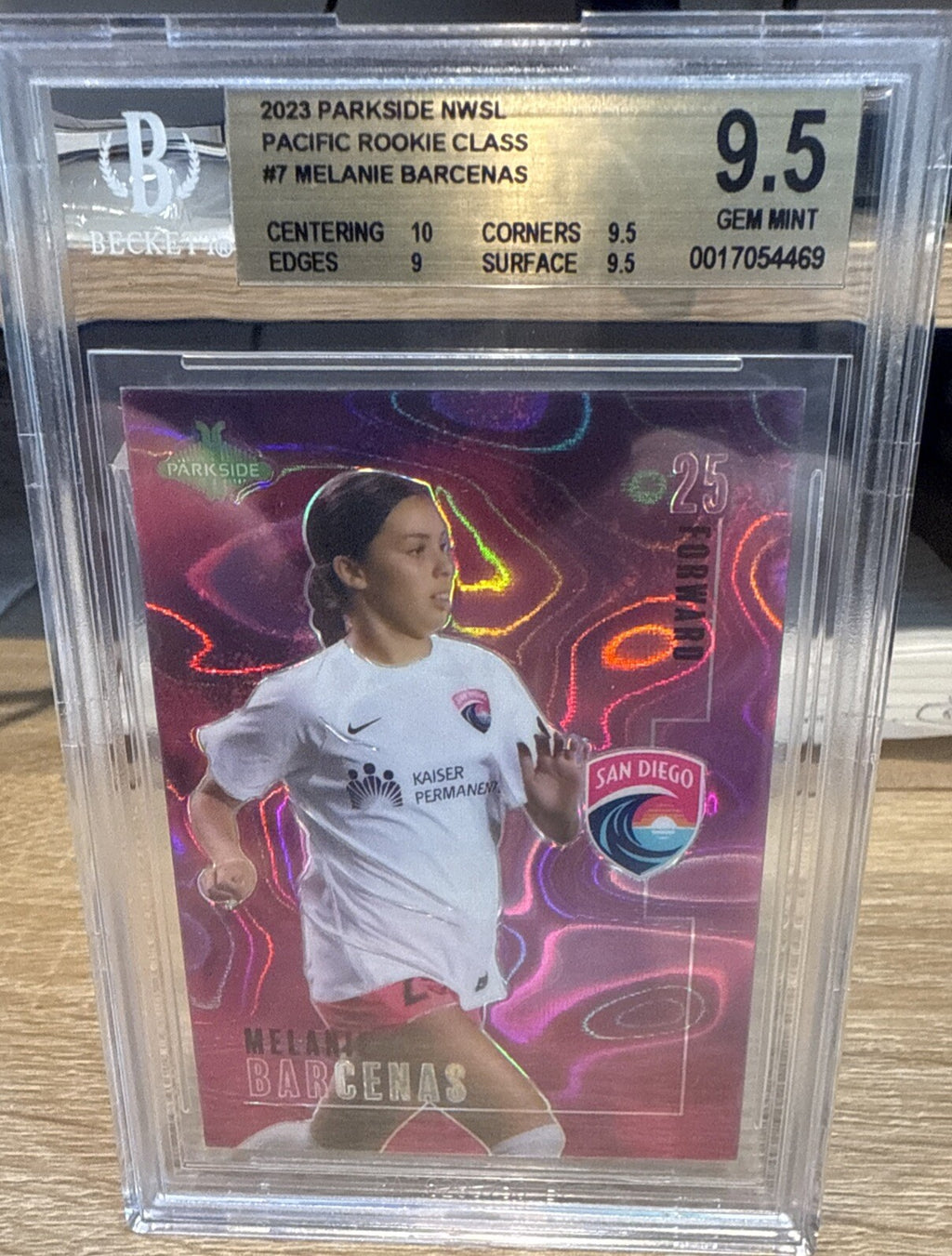 BGS 9.5 - 2023 Parkside NWSL Pacific Rookie Class #d  /99 Melanie Barcenas #7 RC