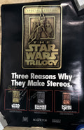 STAR WARS Trilogy Movie Poster  Signed by 3 - Mayhew, Bulloch And Don Henderson