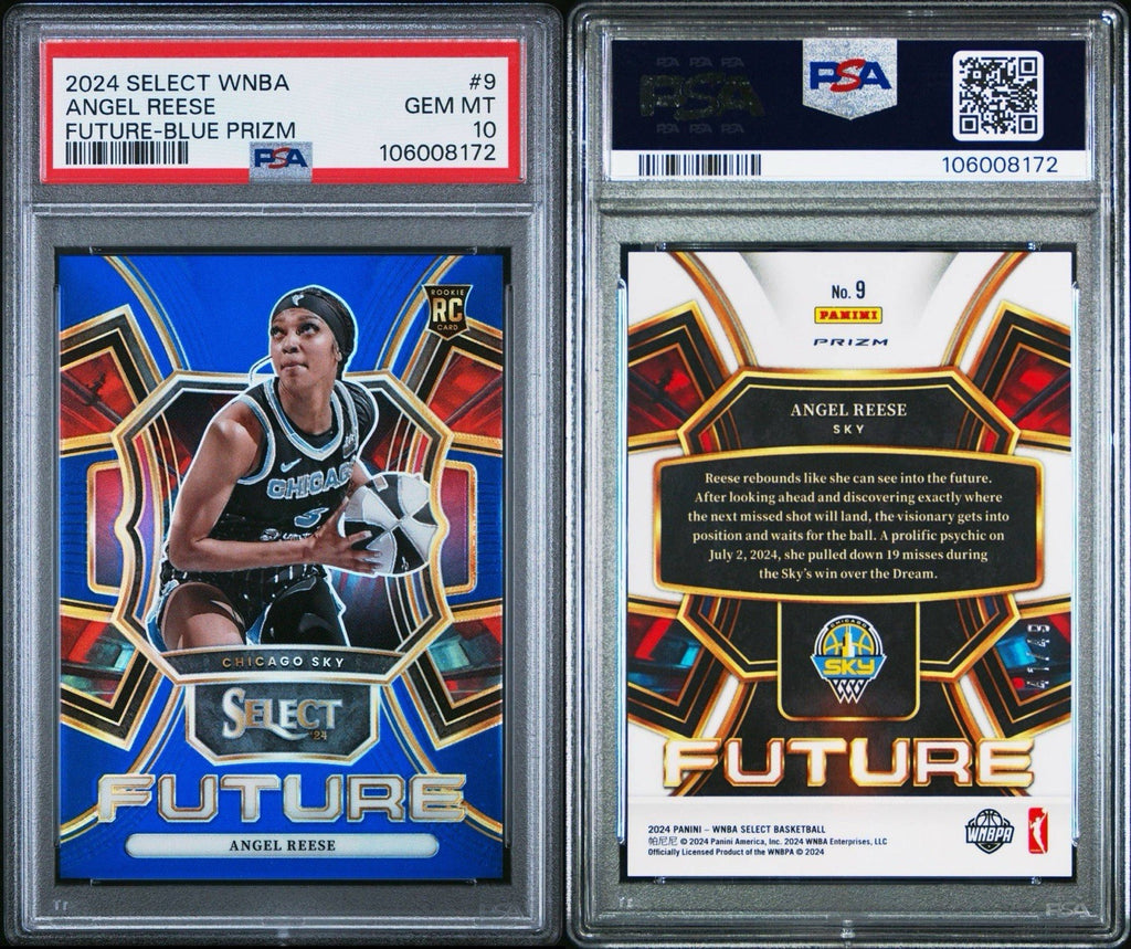 2024 Select WNBA Future Blue Prizm #9 Rookie Angel Reese /49 PSA 10