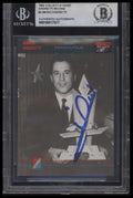 1992 Collect-a-Card Andretti Family Racing #4 Mario Andretti BAS Slab
