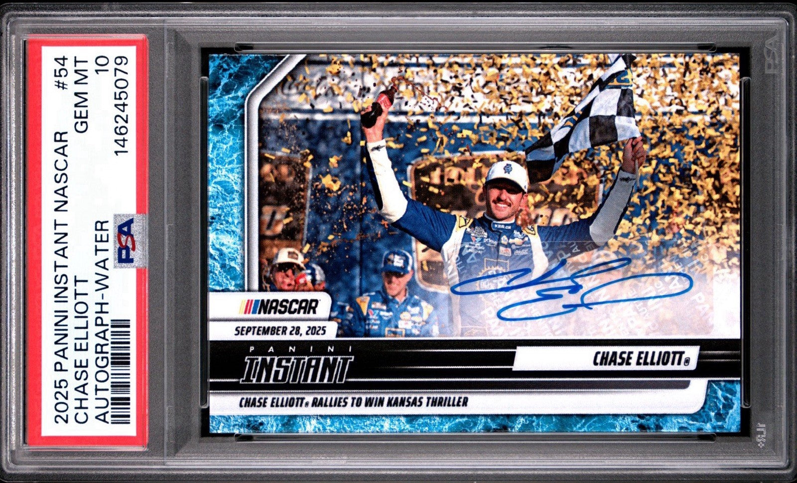 2025 PANINI INSTANT NASCAR RACING AUTO CHASE ELLIOTT - WATER #8/10 - PSA 10 Gem