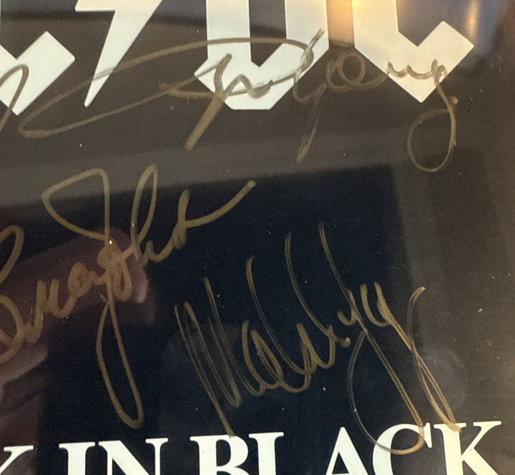 AC/DC 4 Band Member Auto BAS Authenticated Signed BACK IN BLACK CD Booklet