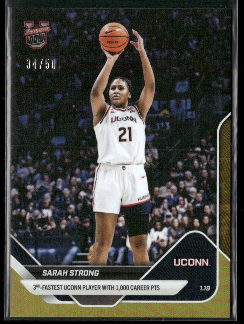 2025-26 Bowman U Now #56 Sarah Strong Gold Foil /50