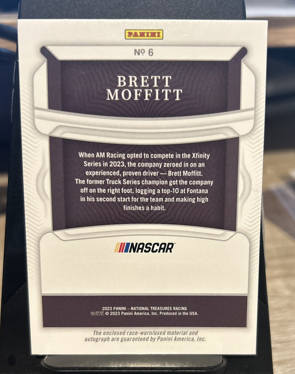 Brett Moffitt 2023 National Treasure 1/1 Colossal Material Signatures Platinum