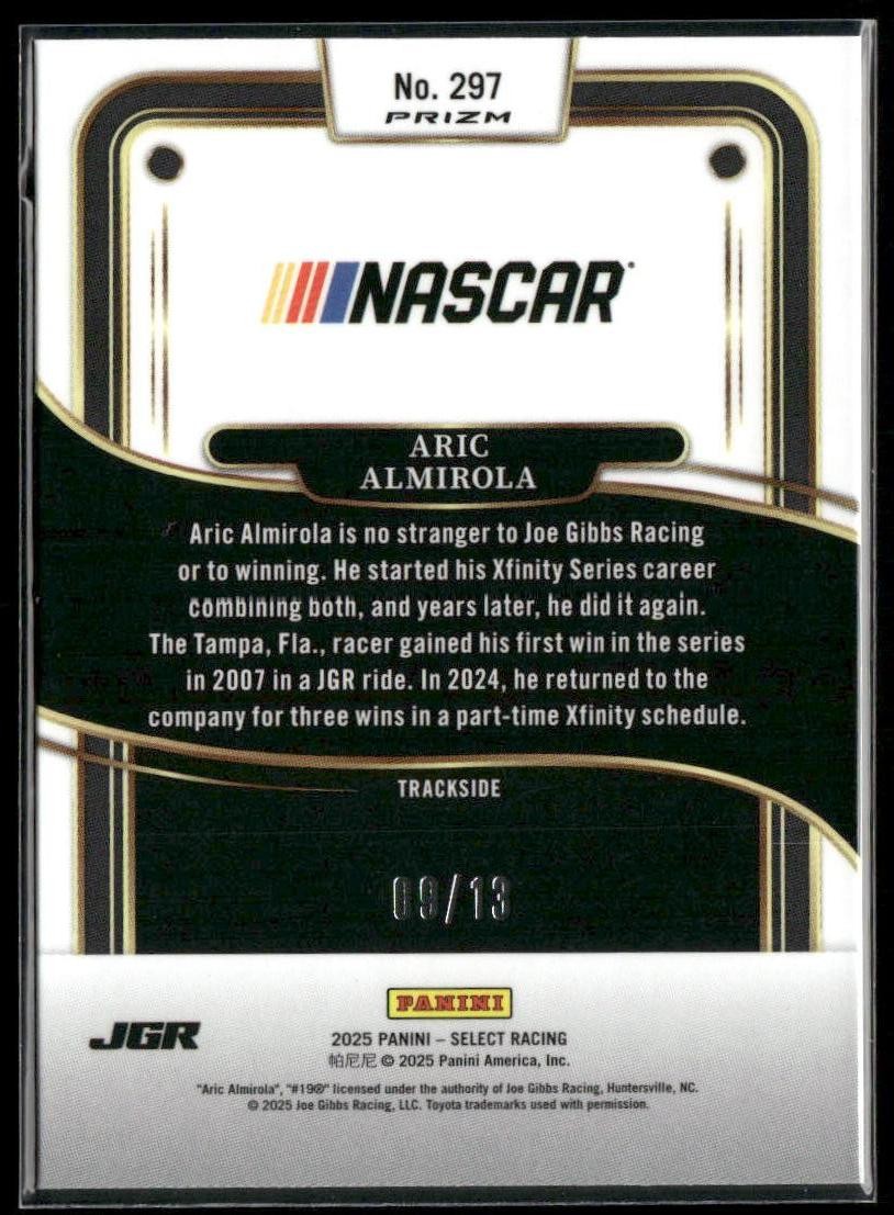 2025 Panini Select Racing #297 Aric Almirola FOTL Gold Power Plaid /13