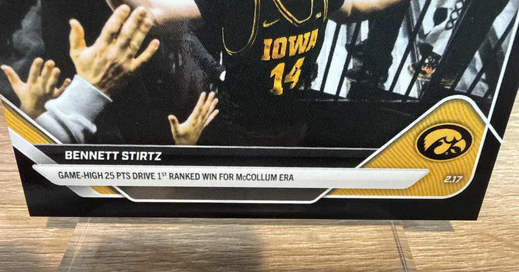 2025-26 Bowman U Now - Black Foil #77-A Bennett Stirtz #d /10 - Ranked Win