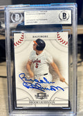 Signed Brooks Robinson 2008 Donruss Threads #3 Autographed Beckett BAS Encased