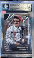 Signed Richard Petty 2018 Panini Victory Lane #55 Beckett BAS Slab