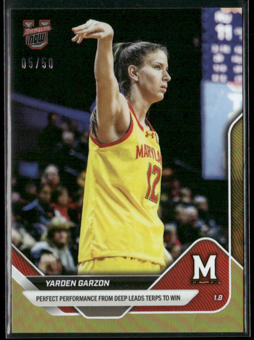 2025-26 Bowman U Now #49 Yarden Garzon Gold #/50