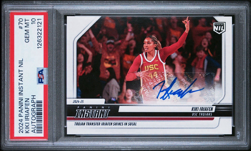 Kiki Iriafen 2024-25 Panini Instant NIL #70 Signed Auto /99 RC USC - PSA 10 Gem