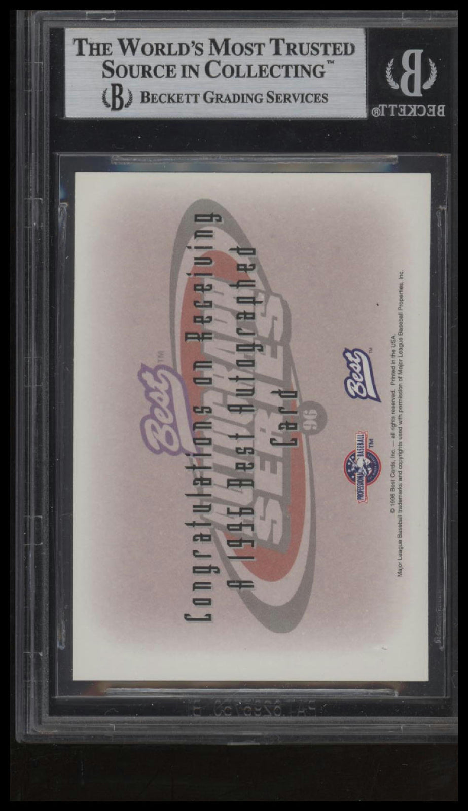 1996 Best #NNO Paul Konerko Autographs BAS Slab
