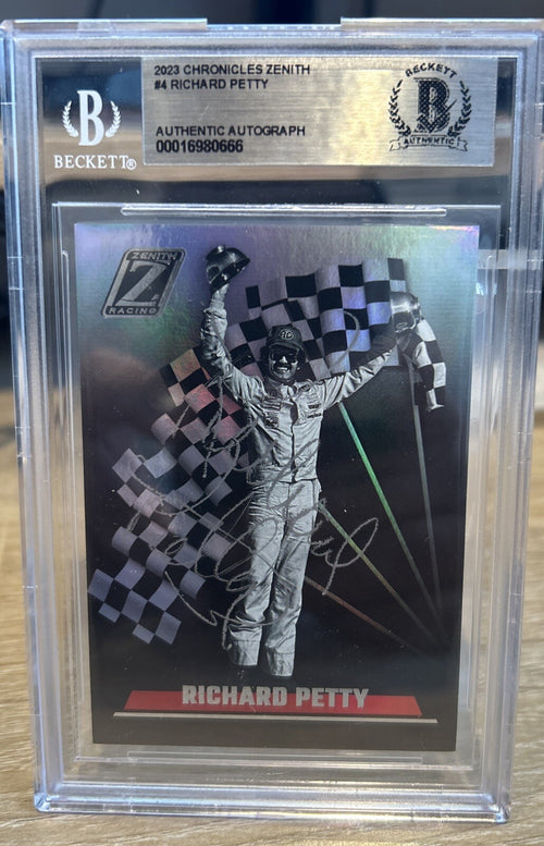 2022 Panini Chronicles Zenith #4 Richard Petty Signed BAS Beckett Slabbed