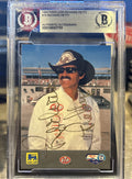 Signed Richard Petty 1992 Food Lion Trading Card #76 Beckett BAS Slabbed