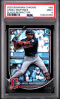 2025 Bowman Chrome Black Refractor 3/10 Angel Martinez PSA 9 Mint