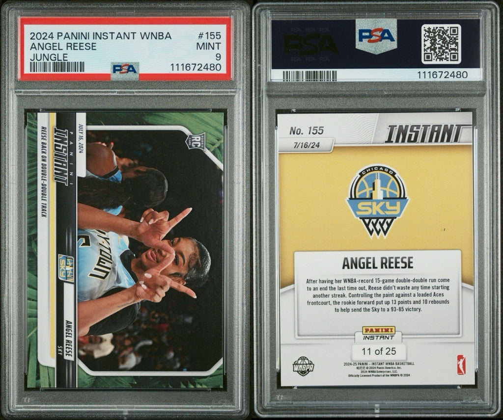 2024 Panini Instant WNBA #155 Angel Reese RC Jungle /25 - PSA 9