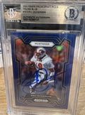 Signed Eric Dickerson 2024 Panini Prizm Draft Blue Prizm - Beckett BAS Slab