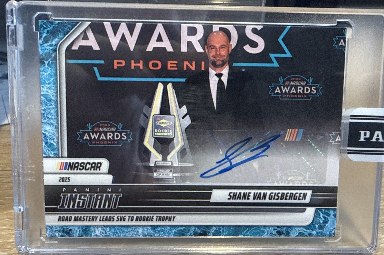 2025 Panini Instant Racing SVG Shane Van Gisbergen Auto Water 2/10 -Rookie Award