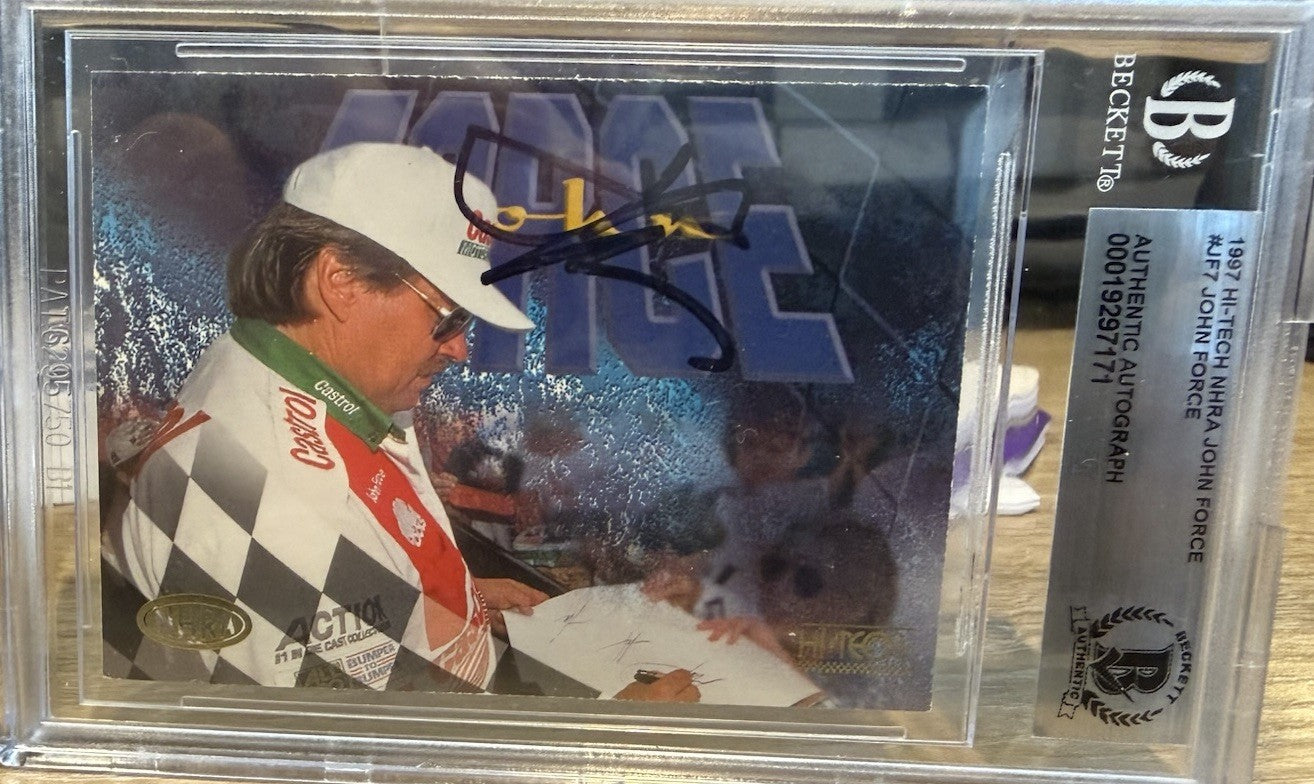 Signed 1997 Hi Tech NHRA #JF7 - John Force - Beckett BAS Slabbed