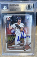 Signed Ivan Melendez 2022 Bowman Draft 1st Prospect #BD-29 Beckett BAS Slab Auto