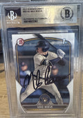 Mike Boeve Auto 2023 Bowman 1st Draft BAS Beckett Authentic On Card Signed