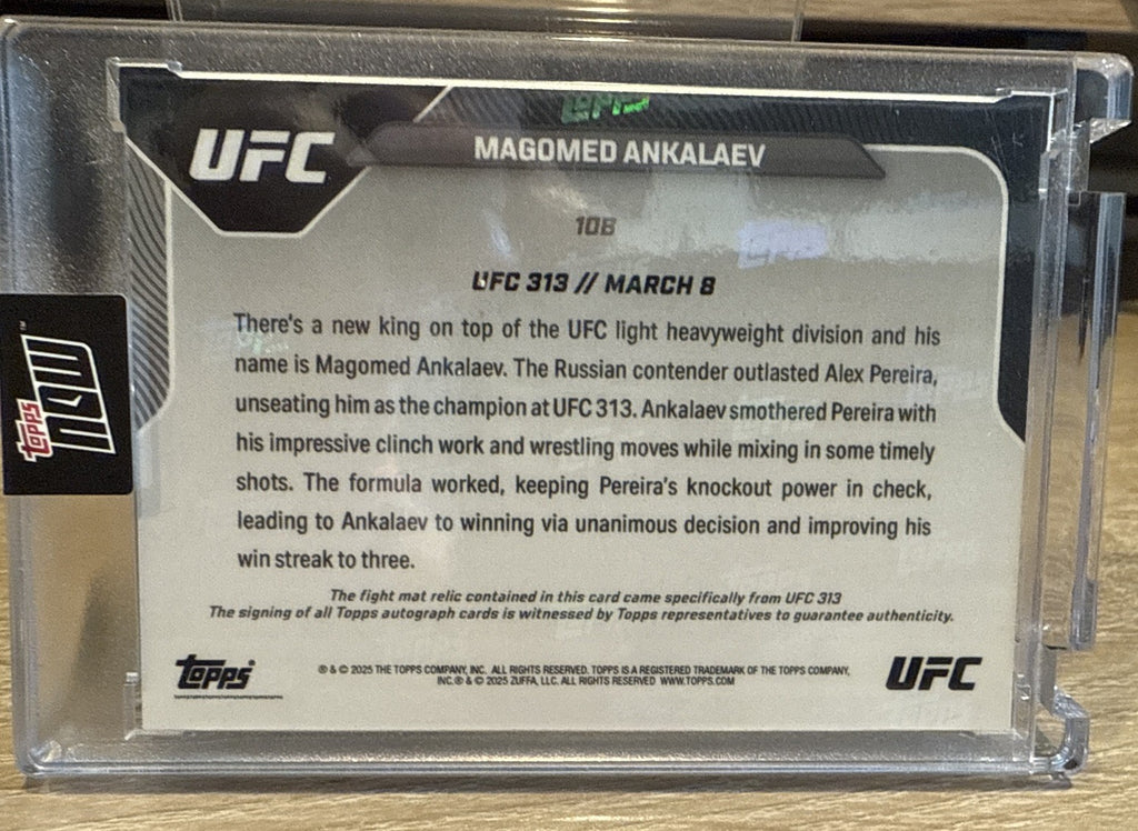 Magomed Ankalaev 2025 UFC Topps Now Auto Relic Orange Parallel #d /25