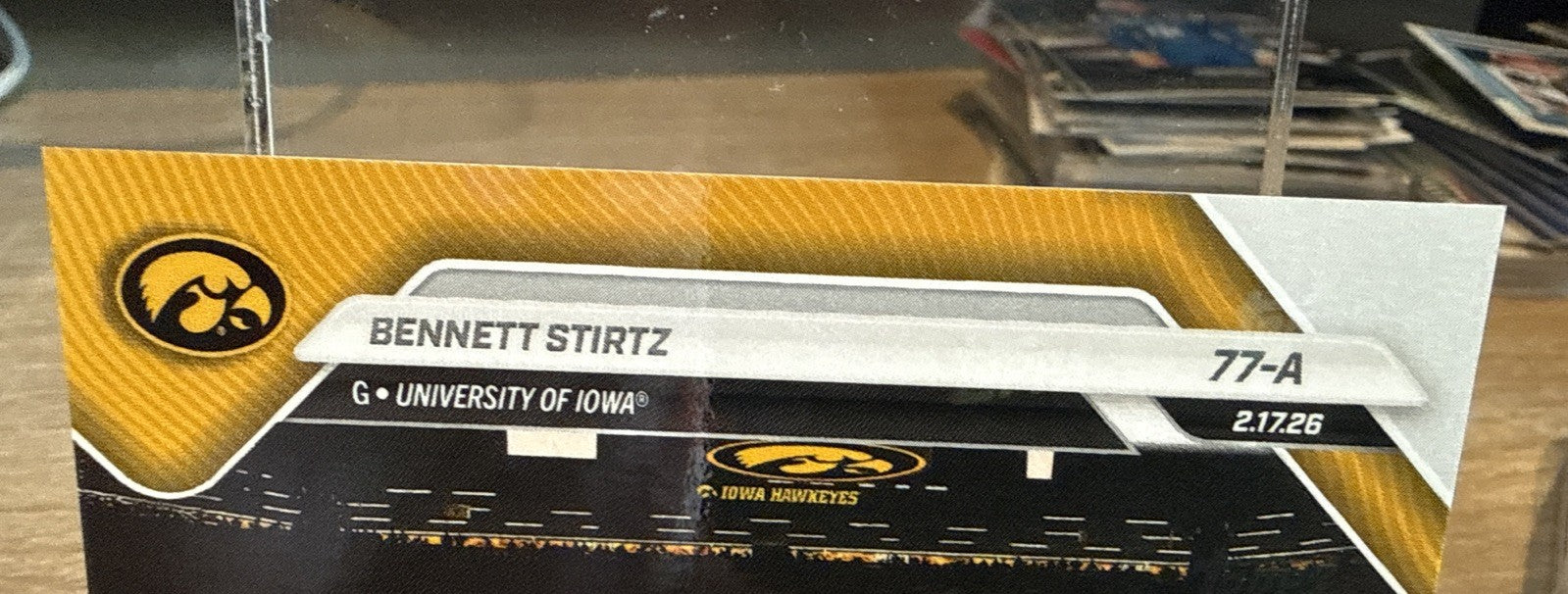 2025-26 Bowman U Now - Red Foil #77-A Bennett Stirtz - Auto #d /5 Ranked Win