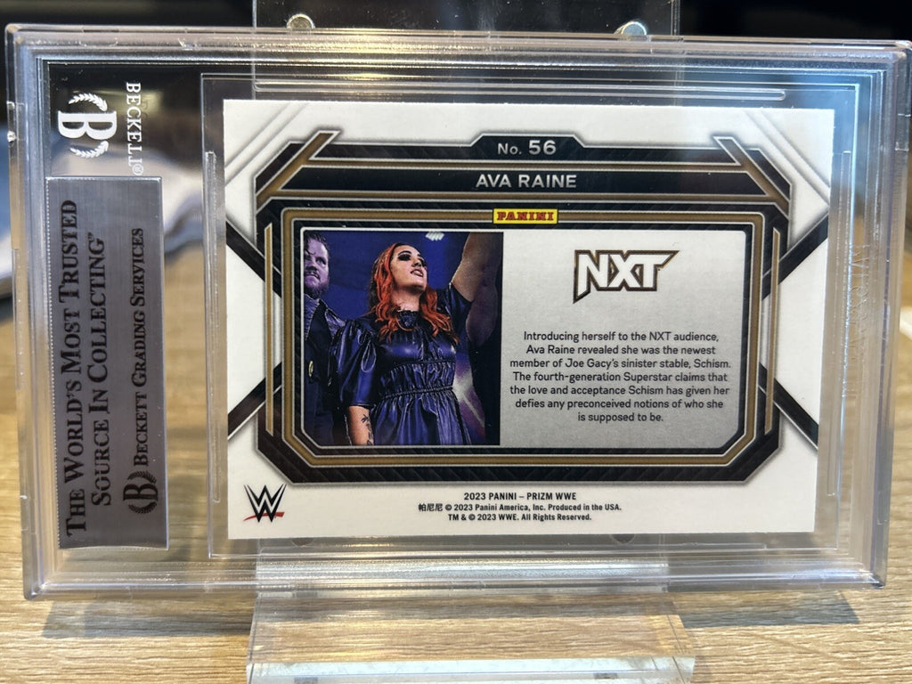 AVA RAINE 2023 PANINI PRIZM #56 SIGNED BECKETT BAS CERTIFIED WWE NXT