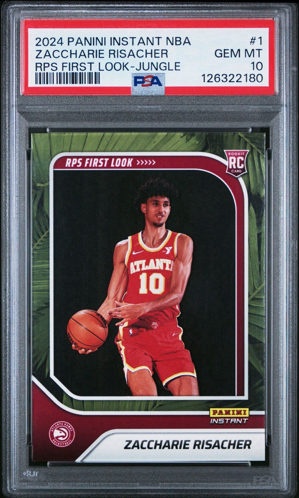 2024 PANINI INSTANT NBA RPS FIRST LOOK JUNGLE ZACCHARIE RISACHER /25 PSA 10 Gem