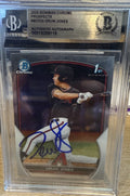 Signed 2023 Bowman Chrome #BCP25 - Druw Jones - Beckett BAS Slab