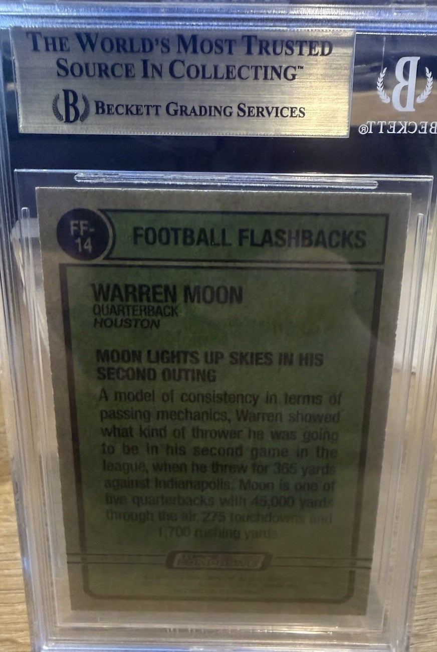 Warren Moon Signed 2023 Topps Composite Flashbacks #14 - Beckett BAS encased HOF