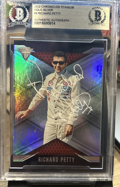 2022 Panini Chronicles Titanium #6 Richard Petty Signed BAS Beckett Slabbed