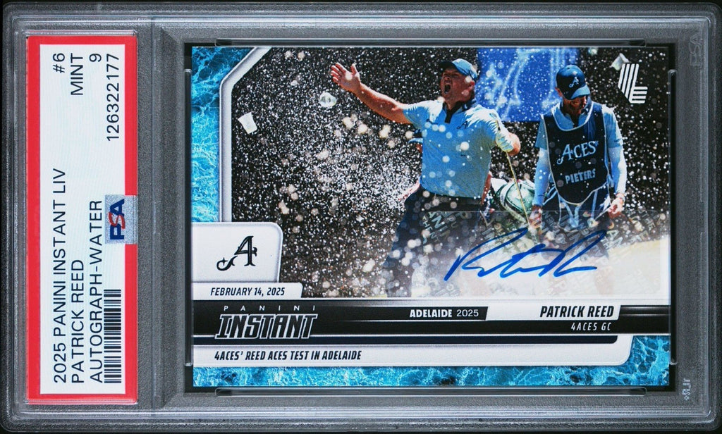 2025 PANINI INSTANT LIV GOLF #6 - Patrick Reed Auto 1/10 - PSA 9 Mint