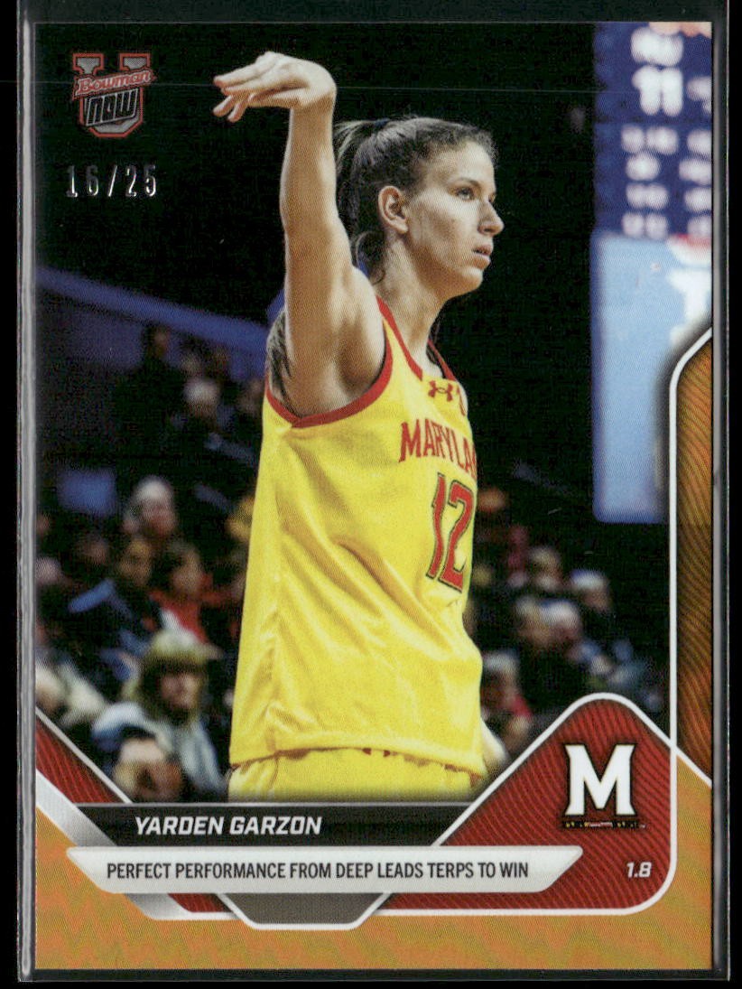 2025-26 Bowman U Now #49 Yarden Garzon Orange #/25